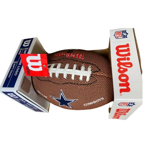 NFL Dallas Cowboys NEW Mini Wilson Football 10" New in Orig Box - Picture 2 of 3